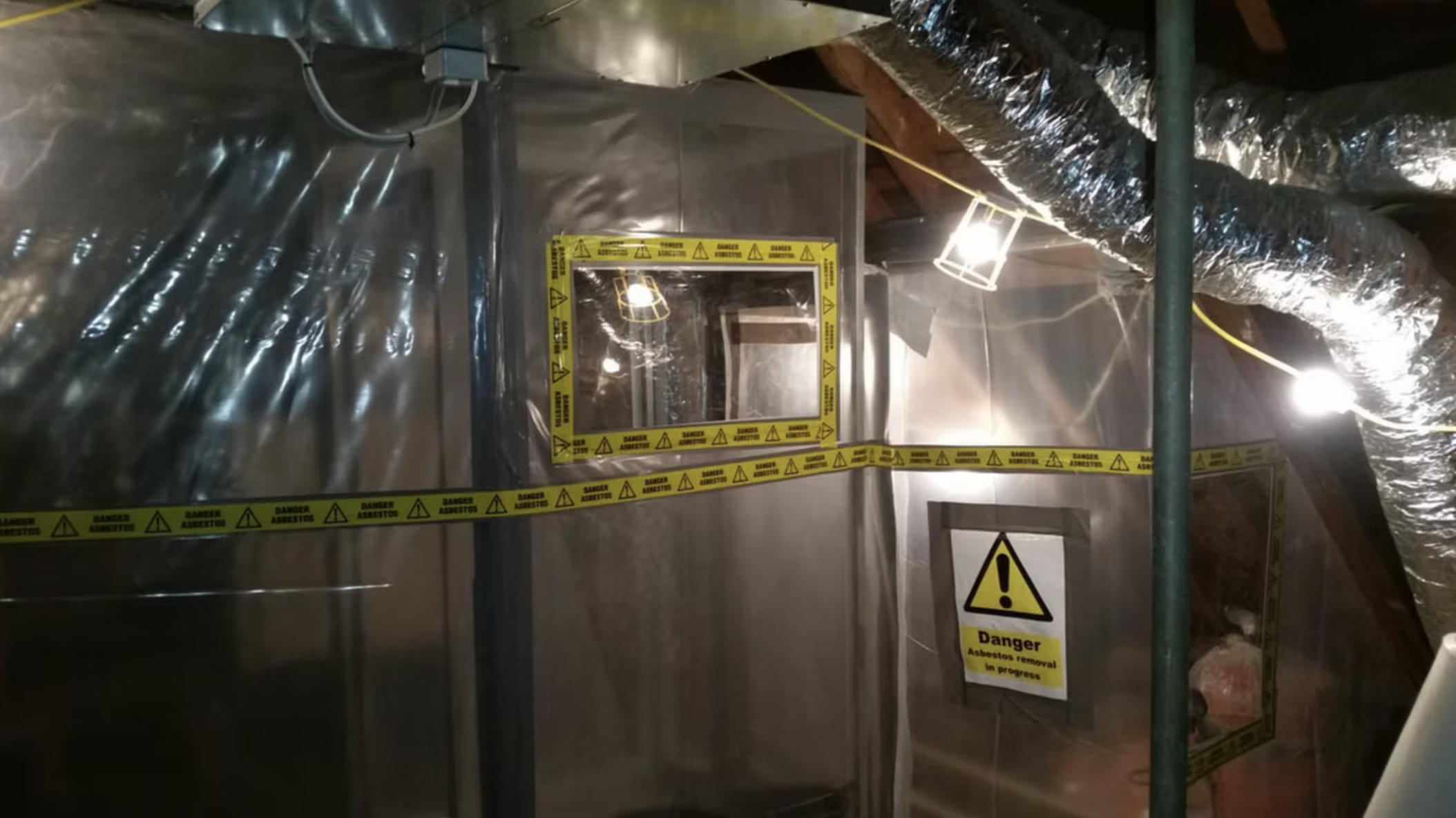 Asbestos enclosure in loft space
