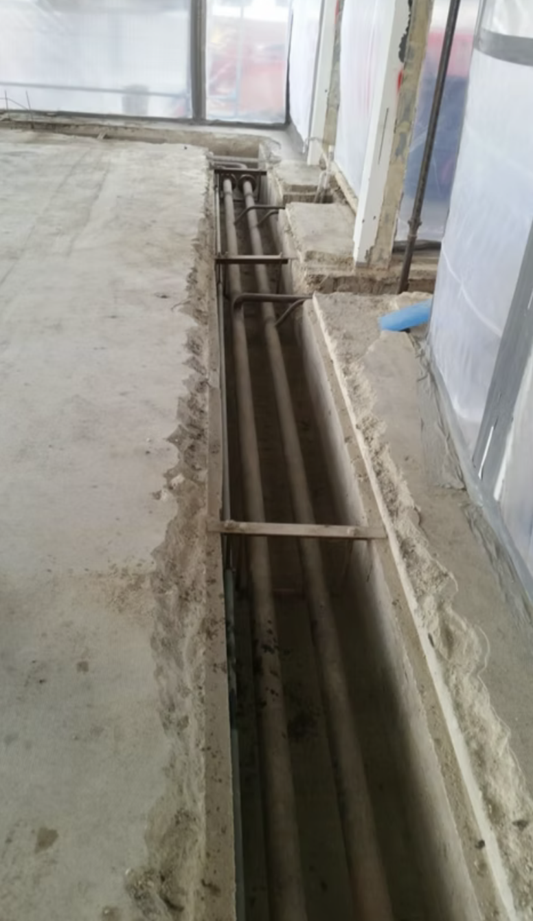 Asbestos pipe shuttering